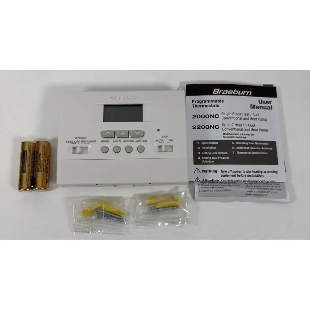 Braeburn 2200NC Programmable Thermostat - Open Box